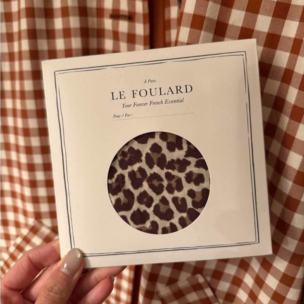 Sezane Leopard Print Scarf 50x50 cm